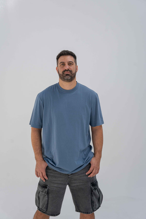 Remera Lisa Azul Jean