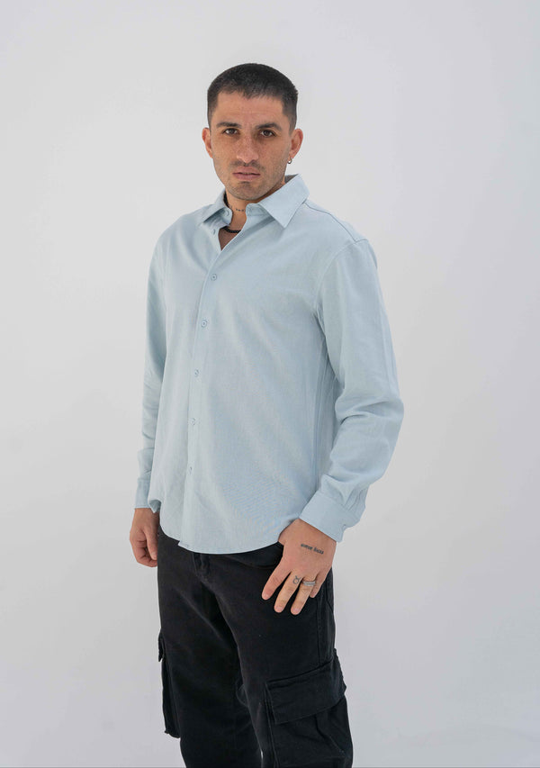 Camisa Manga Larga Celeste