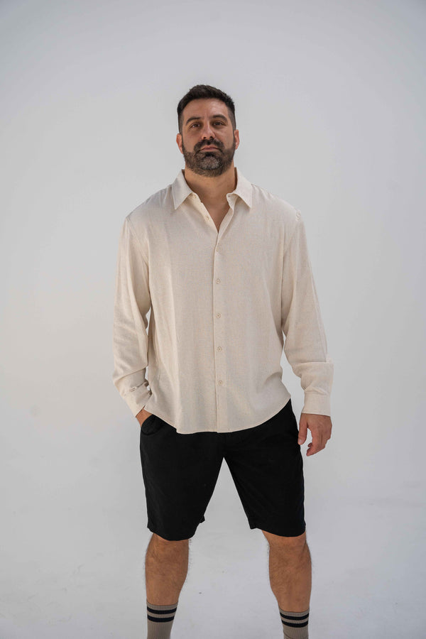 Camisa Linen Plus Size