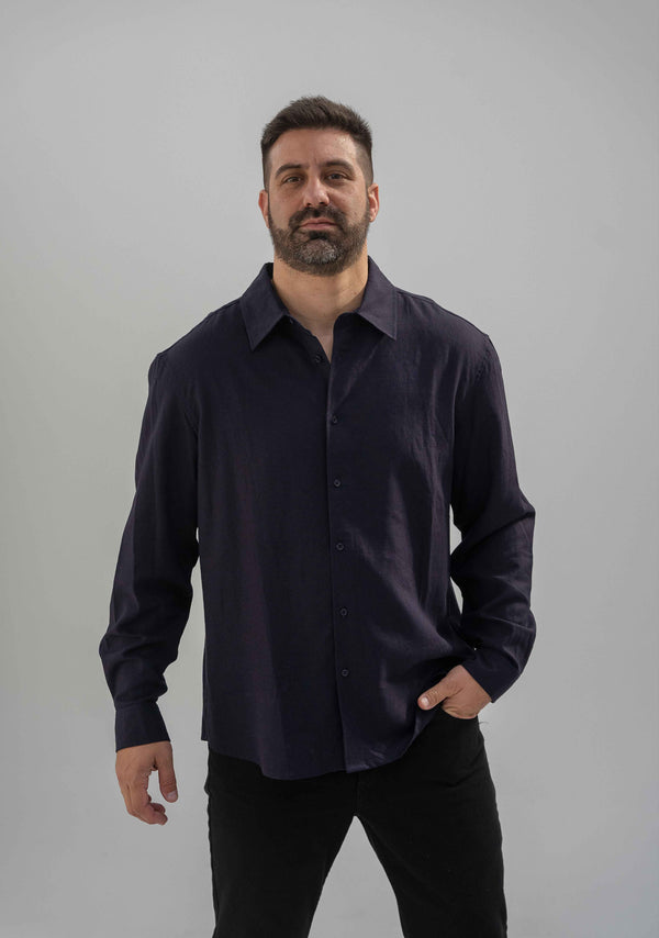 Camisa Manga Larga Negro