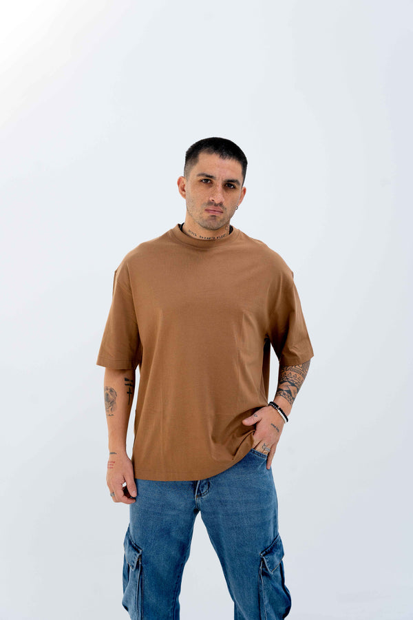 Remera Lisa Oversize Cafe